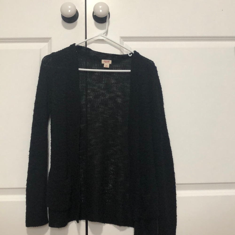 Black long sleeve cardigan